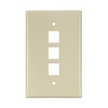 Leviton Number of Gangs: 1 High-Impact Nylon, Smooth Finish, Ivory 41091-3IN